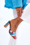 Women's Patterned Heel Slippers Blue Adelise