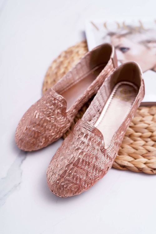 Women's Lu Boo Braided Ballerinas Rose Gold 4Ever
