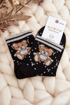 Women's Socks with Bear Black