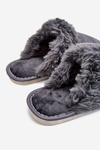 Men's Warm Slippers With Fur Grey Aron 