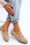Women's Loafers With Beige Decoration Ghana