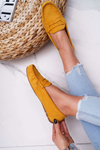 Women's Mokassins Yellow Suede Bolero