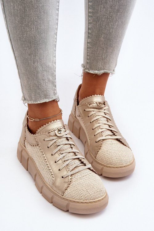 Women's Leather Shoes Maciejka 05850-22 Light Beige