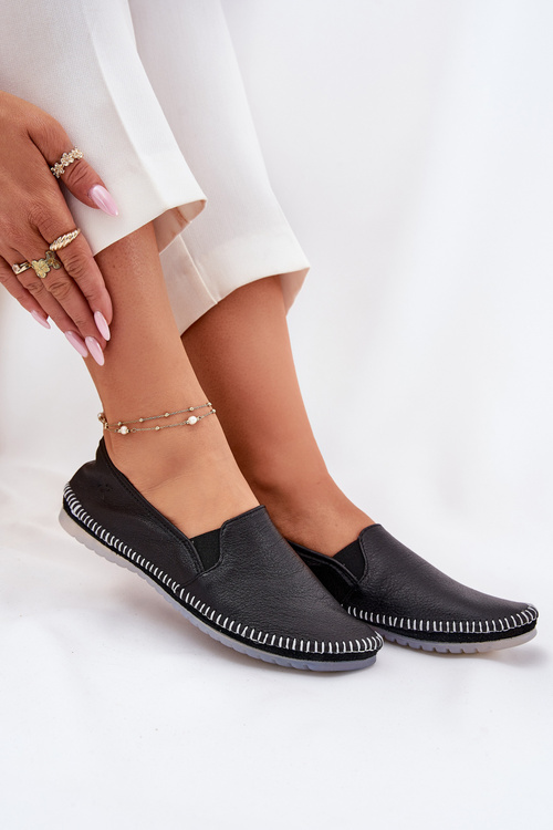 Leather Ballet Flats Maciejka T3512-71 Black