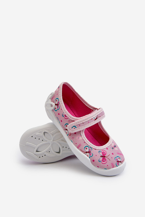 Children's Slippers Ballerinas Butterflies Befado 114X523 Pink