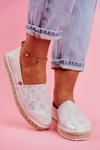 Espadryle Pleciona Podeszwa Big Star Srebrne FF274A514