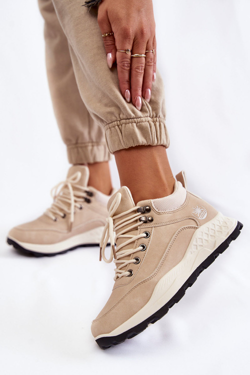 Women's Warm Trekking Shoes Trappers Light beige Otto