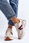Women's Beige-Burgundy Sports Shoes Chloette