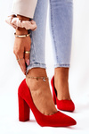 Suede Stiletto pumps Red Valoris