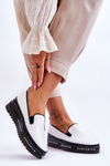 Leather Platform Slip-On Sneakers White Madeline