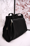 Shopper Shoulder Bag LAURA BIAGGI Suede Black