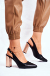 Pumps On A Golden Post Sergio Leone PB218 Black