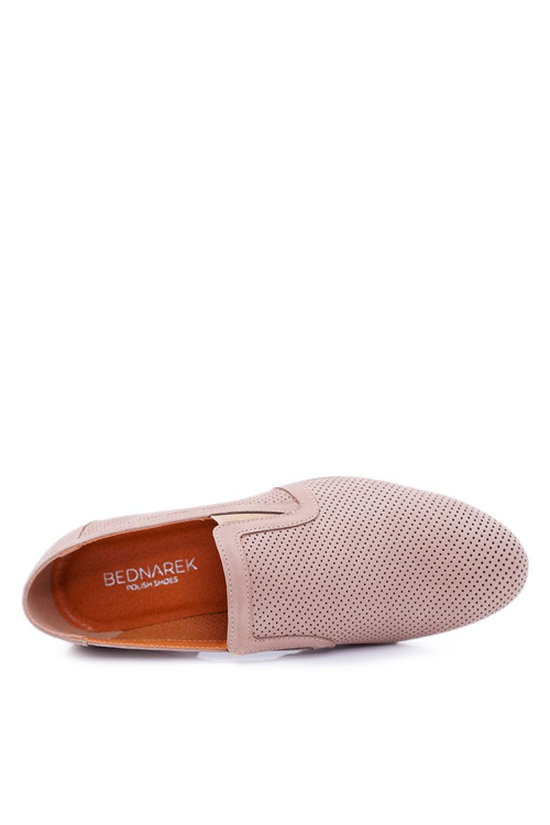 Beige Bednarek Munero Men's Slide-on Mokassins