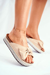 Women's Slides High Beige Mortigo