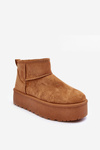 Brown Corcoran Suede Snow Boots On Platform