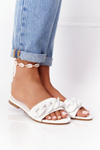 Leather Slippers With A Chain White Step By Step