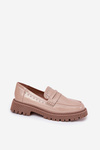 Ladies Patent Moccasins With Decoration Beige Nallae