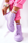 High Sneakers On A Chunky Sole Purple Trissy