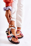 Women's Sandals With Velcro Red Caprisa