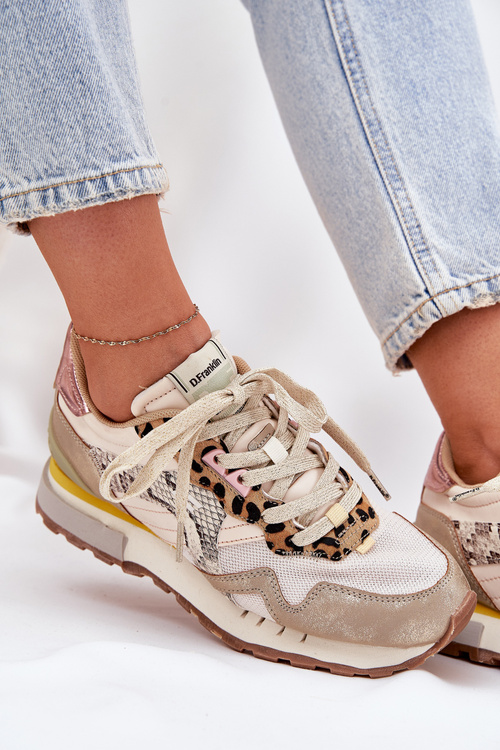 Buty Sportowe Sneakersy Damskie Złote D.Franklin DFSH378006