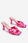 Fashionable High Heels In Print Pink Floria