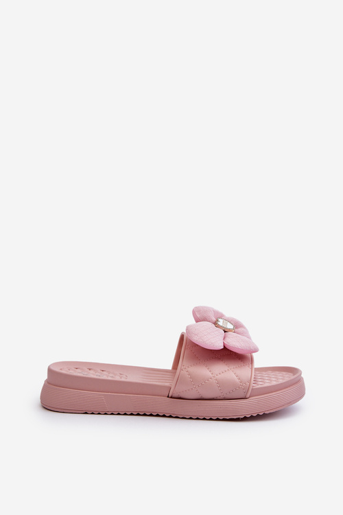 Women's sandals with decoration on low platform pink Cedrella