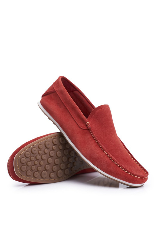 Men's GOE Red Nubuck Moccasins FF1N3055