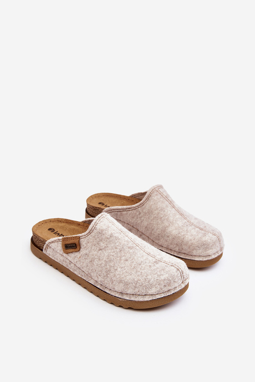 Obuwie Domowe Damskie Kapcie Jasnobeżowe Inblu DJ000010