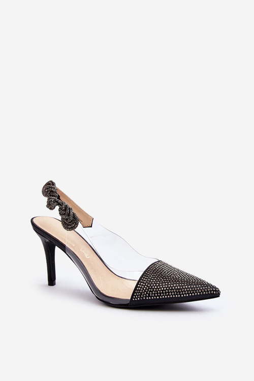 Szpilki Zdobione Czarne D&A MR1966-11