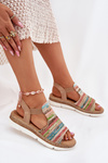 Women's Sandals With Weaving Multicolor Jelana