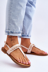 Women's Sandals With Chain Beige Jessica