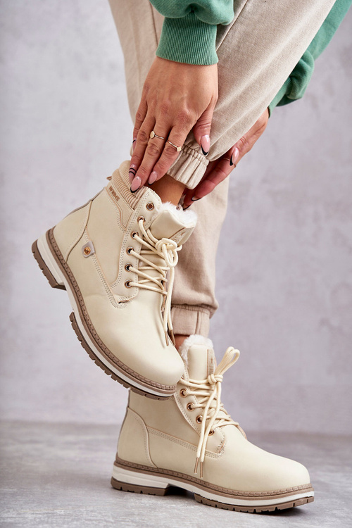 Women's Warm Boots Trappers Beige Liv