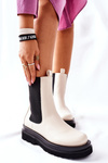 Women's High Chelsea Boots Beige Belive