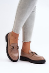Women's Beige Faux Leather Moccasins Ledda