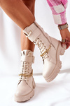 High Boots on a Massive Platform Beige Tanaros