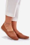 Leather Ballet Flats Smooth Maciejka T1930-29 Brown