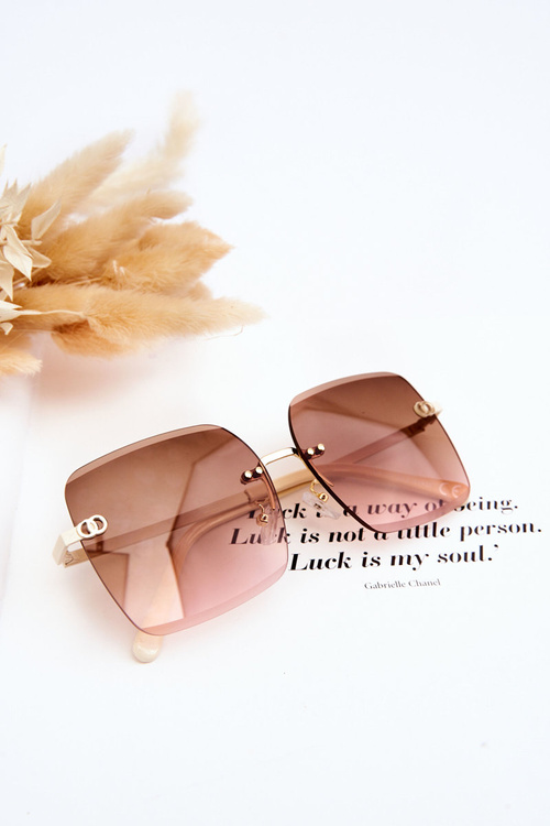 Large Women's Sunglasses 400UV E4721 Creamy