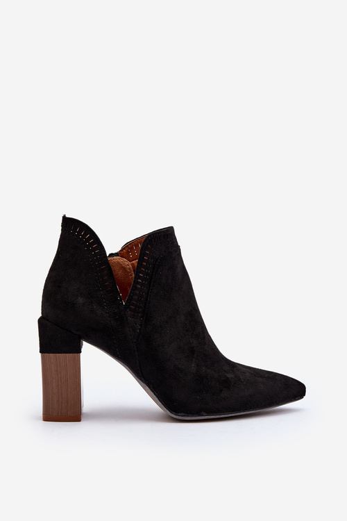 Ankle Boots with Lace Pattern Black Vailen