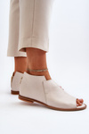 Women's Leather Sandals Laura Messi 2443 White