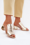 Women's Heeled Sandals Gold Tessira