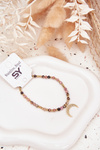 Bracelet with beads and golden moon