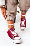 Women's Classic Sneakers Burgundy Ecoma