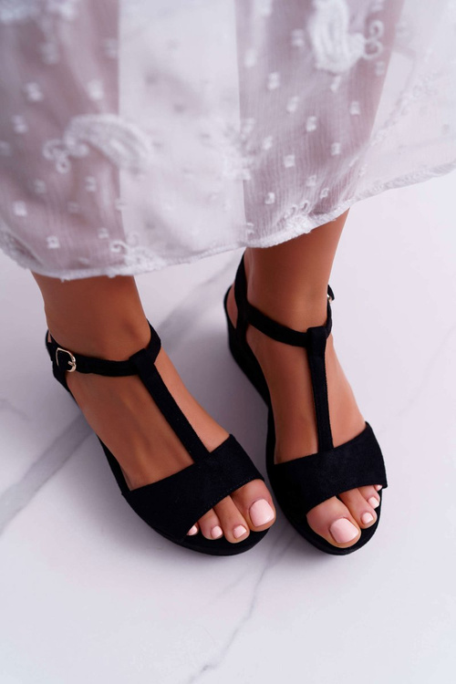 Women's Platform Anchor Sandals Black Miravaya