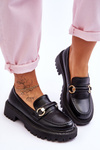 Women's Loafers On A Massive Platform Black Calypso