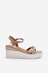 Golden Wedge Sandals Esinna