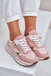 Women's Shiny Sports Shoes On Platform Pink Florefedi