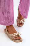 Women's Sandals with Decorations S.Barski KV27-004 Beige