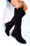 Lace-up Boots With Hidden Heel Black Lara