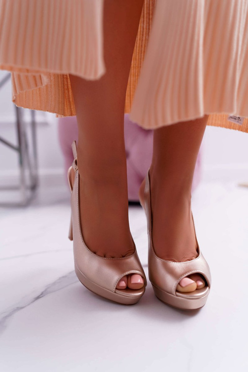 Women's Platform Heeled Sandals Champagne Lorajn