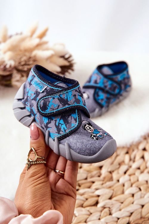 Slippers Befado 523P014 Grey-Blue